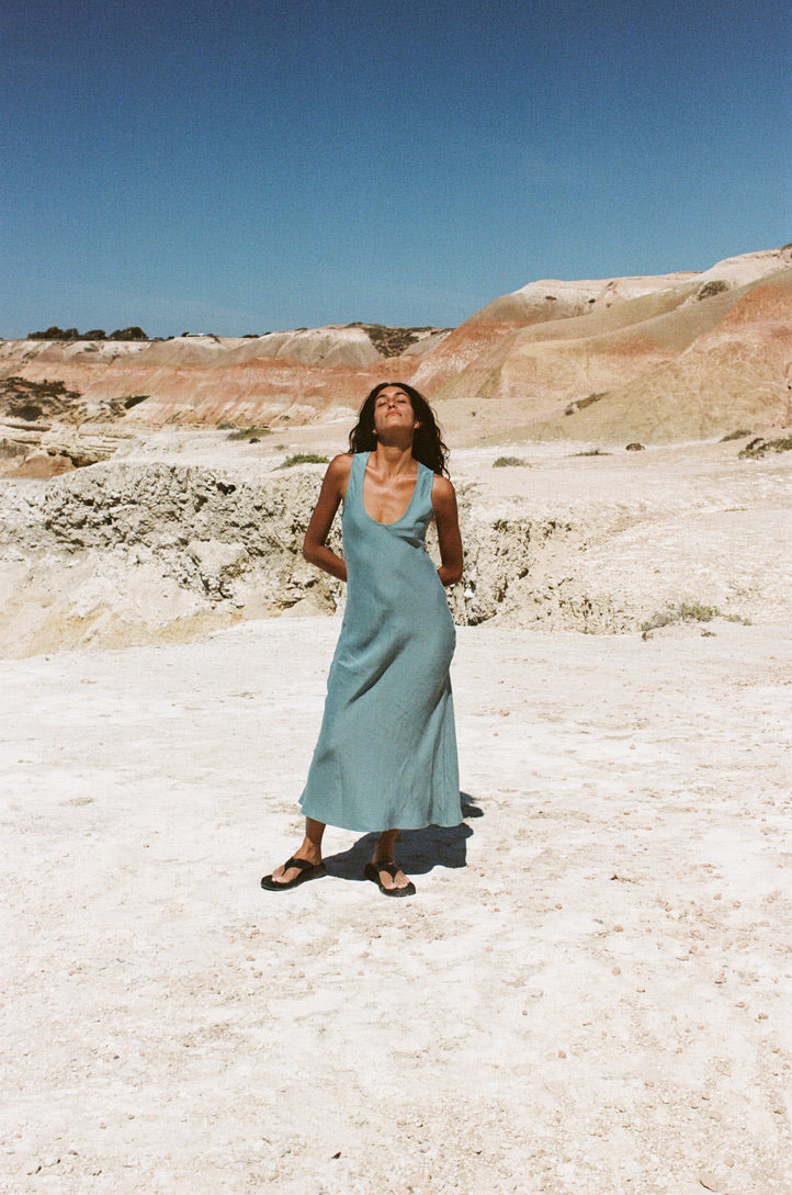 Clementine Dress in Sea foam